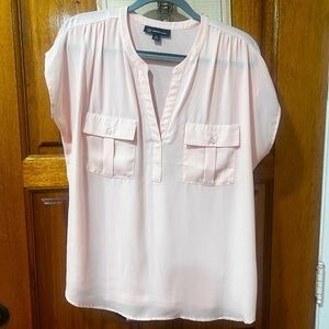 EUC INC Light Pink Tunic Blouse XL